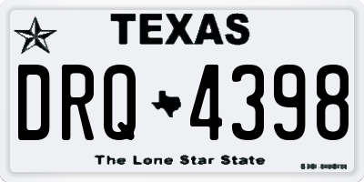 TX license plate DRQ4398