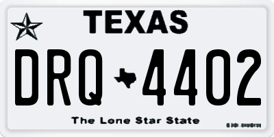 TX license plate DRQ4402