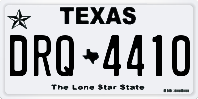 TX license plate DRQ4410