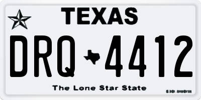 TX license plate DRQ4412