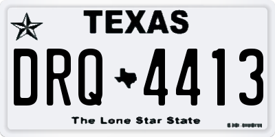 TX license plate DRQ4413