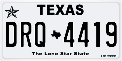 TX license plate DRQ4419