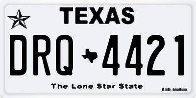 TX license plate DRQ4421