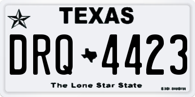 TX license plate DRQ4423