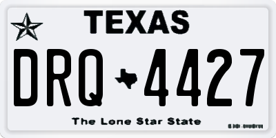 TX license plate DRQ4427