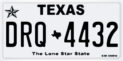 TX license plate DRQ4432