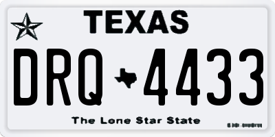 TX license plate DRQ4433
