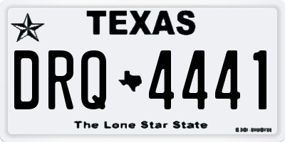 TX license plate DRQ4441