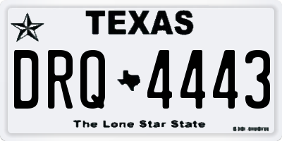 TX license plate DRQ4443
