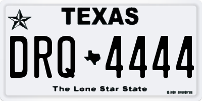 TX license plate DRQ4444