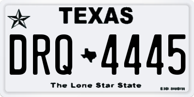 TX license plate DRQ4445