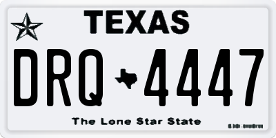 TX license plate DRQ4447