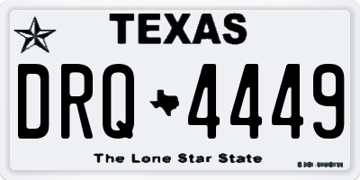 TX license plate DRQ4449