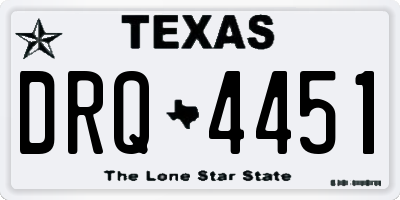 TX license plate DRQ4451