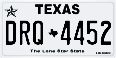 TX license plate DRQ4452