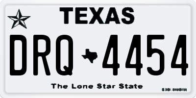 TX license plate DRQ4454