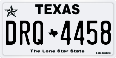 TX license plate DRQ4458