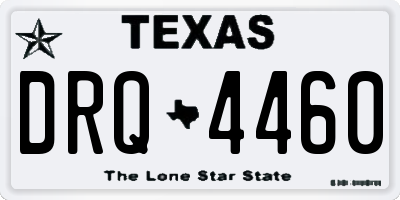 TX license plate DRQ4460