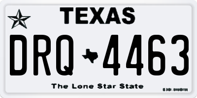TX license plate DRQ4463
