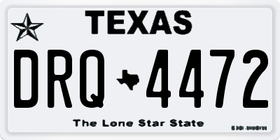 TX license plate DRQ4472