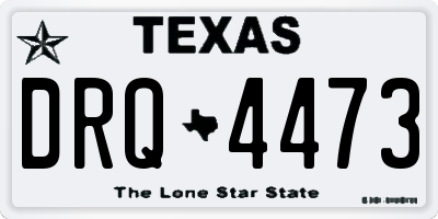 TX license plate DRQ4473