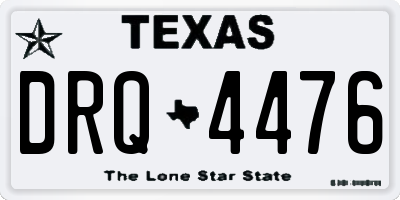 TX license plate DRQ4476