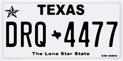 TX license plate DRQ4477
