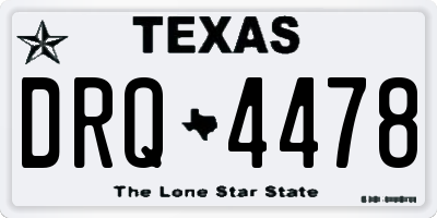TX license plate DRQ4478
