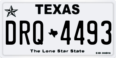 TX license plate DRQ4493