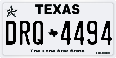 TX license plate DRQ4494