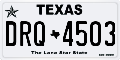 TX license plate DRQ4503