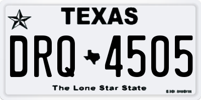 TX license plate DRQ4505
