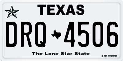 TX license plate DRQ4506