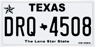 TX license plate DRQ4508