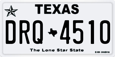 TX license plate DRQ4510