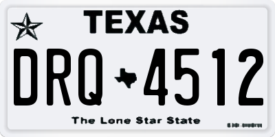 TX license plate DRQ4512