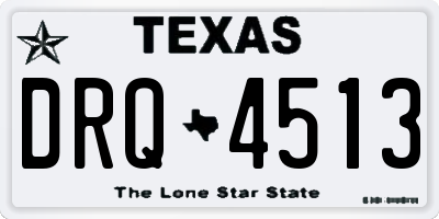TX license plate DRQ4513