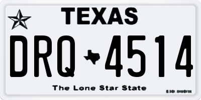 TX license plate DRQ4514
