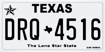 TX license plate DRQ4516