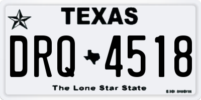 TX license plate DRQ4518