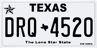TX license plate DRQ4520