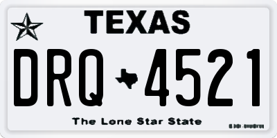TX license plate DRQ4521