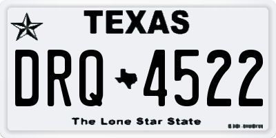 TX license plate DRQ4522