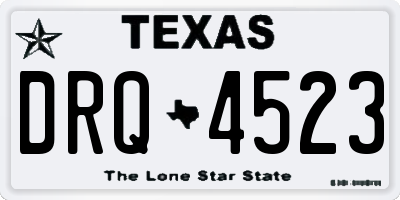 TX license plate DRQ4523