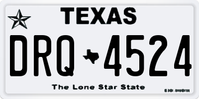TX license plate DRQ4524