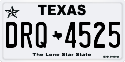 TX license plate DRQ4525