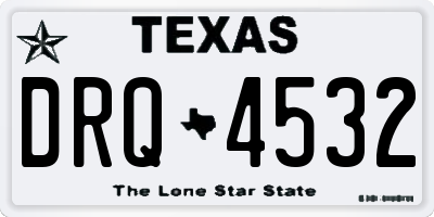 TX license plate DRQ4532