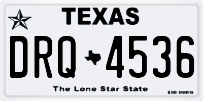 TX license plate DRQ4536