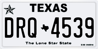 TX license plate DRQ4539
