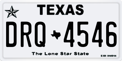 TX license plate DRQ4546